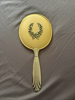 Gold Floral Hand Mirror